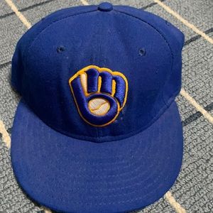 Milwaukee Brewers Retro New Era Authentic On Field Cap Size 7 1/8
